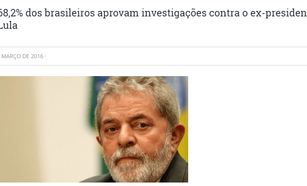 Russas News divulga pesquisa sobre as denúncias sofridas pelo ex-Presidente Lula