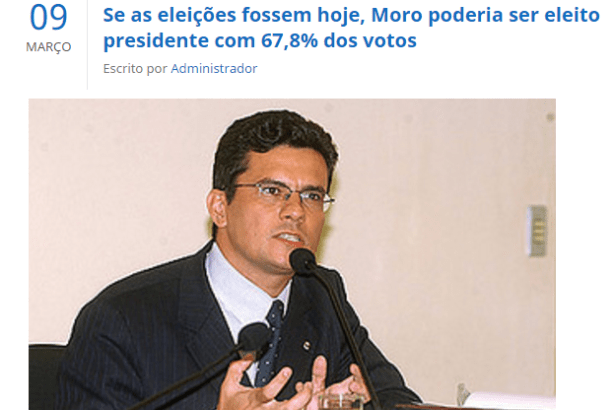 Informativo Atitude divulga pesquisa sobre a popularidade do Juiz Sérgio Moro