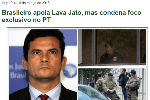 Blog Do João Rego comenta pesquisa sobre a Operação Lava Jato