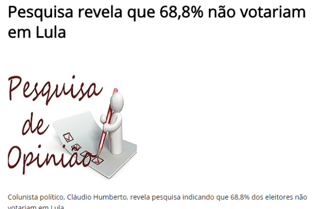 Blog Dos Aposentados divulga pesquisa sobre o Ex-Presidente Lula