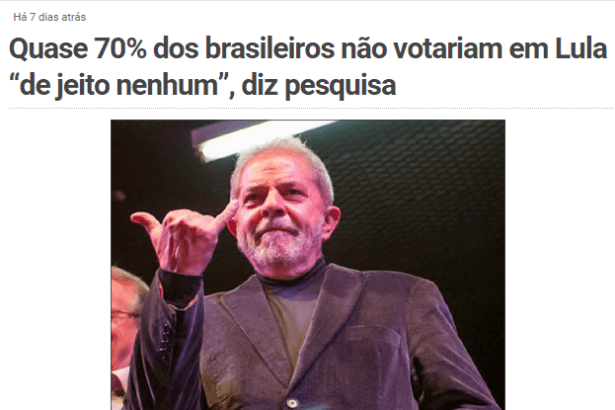 Site Gata Amarrada divulga pesquisa sobre o Ex-Presidente Lula