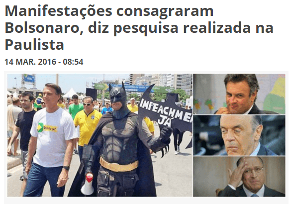 Esmael Morais divulga pesquisa sobre a opinião dos manifestantes do dia 13 de março