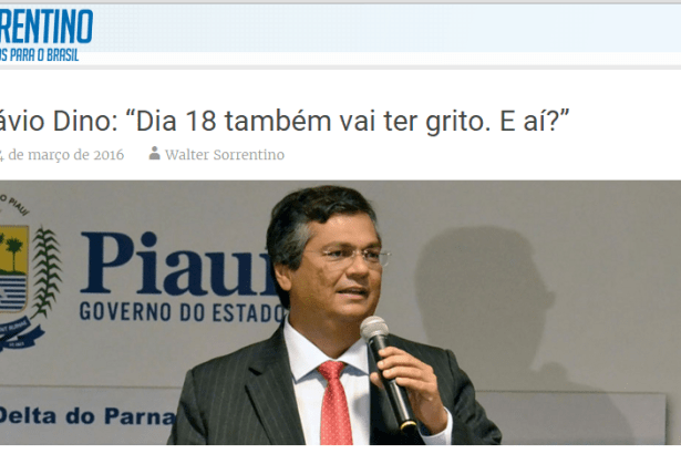 Blog Sorrentino comenta pesquisa realizado durante a manifestação do dia 13 de março em São Paulo