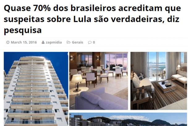 Zap Mídia divulga pesquisa sobre as denúncias sofridas pelo ex-Presidente Lula e a Operação Lava Jato