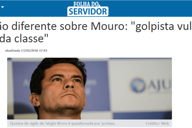 Folha Do Servidor comenta pesquisa sobre o Juiz Sérgio Moro