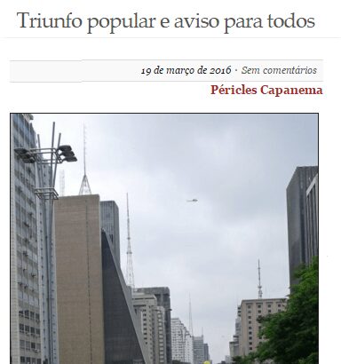 Agência Boa Imprensa comenta pesquisa sobre as manifestações realizado no dia 13 de março