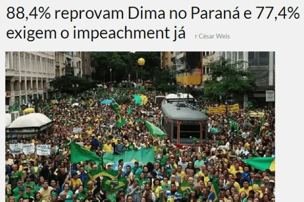 Blog Do César Weis divulga pesquisa sobre a popularidade da Presidente Dilma Rousseff