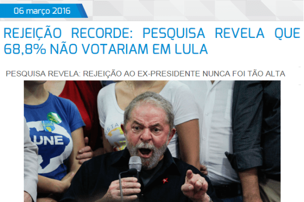 Blog Do Prof. Escolástico Paulino divulga pesquisa sobre a popularidade do Ex-Presidente Lula