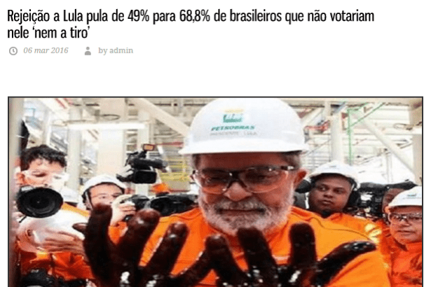 O Jornal Do Estado divulga pesquisa sobre a popularidade do Ex-Presidente Lula