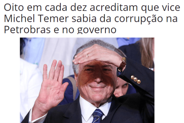 Radar Gama - DF divulga pesquisa sobre o Vice-Presidente Michel Temer