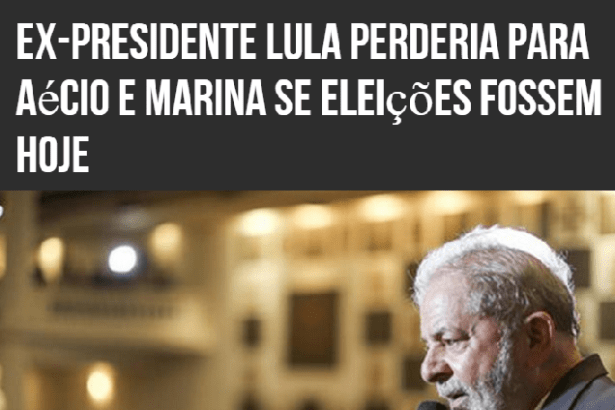 Veja Agora divulga pesquisa sobre o Ex-Presidente Lula