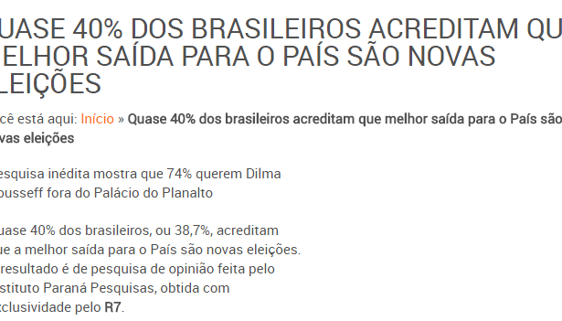 Guia Do Oeste Notícias divulga pesquisa realizada em todo o teritório Nacional