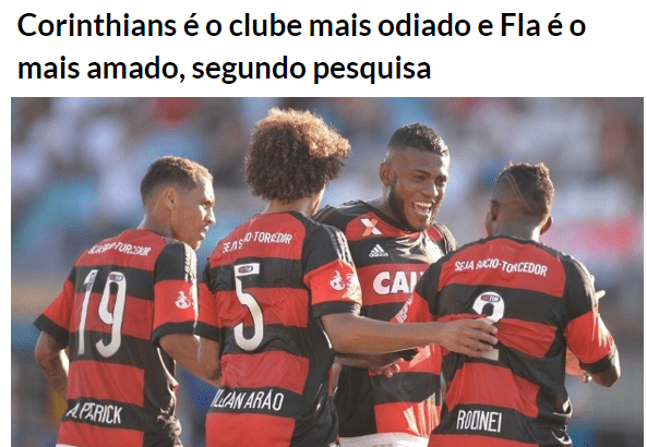ESPN Do Brasil divulga pesquisa sobre os Times de Futebol, os mais amados e os mais odiados pelos torcedores
