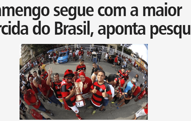 Clube De Regatas Do Flamengo divulga pesquisa sobre o Time de Futebol
