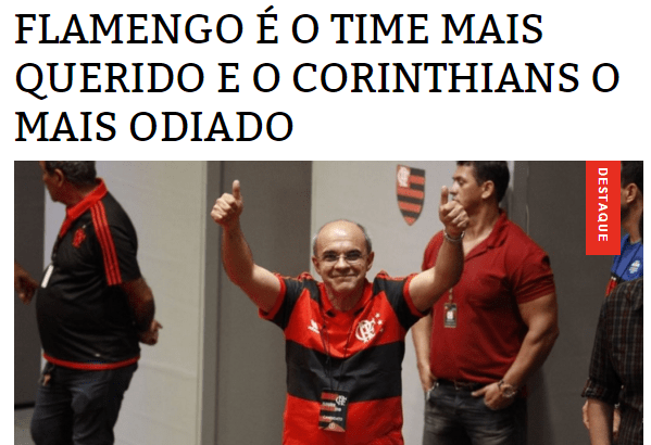 O Chute.Com divulga pesquisa sobre os Times de Futebol, os mais amados e os mais odiados pelos torcedores