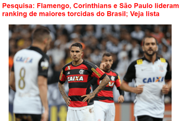 Blog Do Marcos Costa divulga pesquisa sobre os Times de Futebol, os mais amados e os mais odiados pelos torcedores
