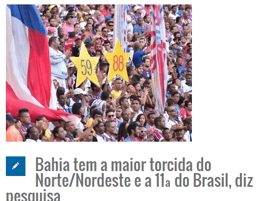 Rádio Bahia Nordeste divulga pesquisa sobre os Times de Futebol, os mais amados e os mais odiados pelos torcedores