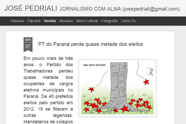 Blog José Pedriali comenta pesquisa realizada sobre os Partidos Políticos do País