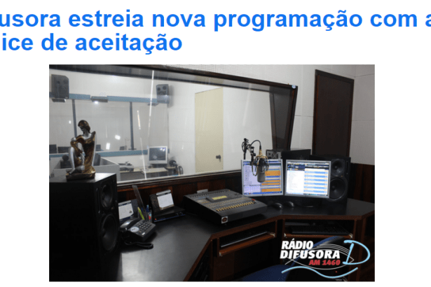 Rádio Difusora AM 1460 comenta pesquisa realizada pela Paraná Pesquisas sobre a popularidade da Rádio