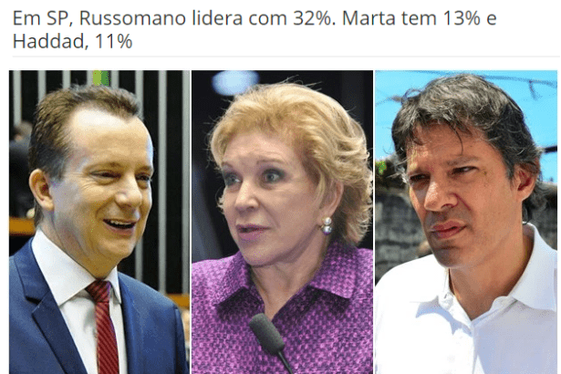 Jornal Opção divulga pesquisa sobre a disputa Eleitoral no Município de São Paulo