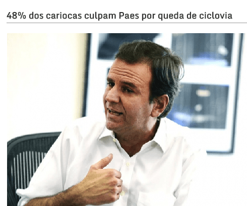 Notícias Na Web divulga pesquisa sobre a queda da ciclovia que ocorreu na cidade do Rio de Janeiro