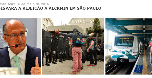 Blog So A Nata Reportagens divulga pesquisa sobre a popularidade do Governador de São Paulo, Geraldo Alckmin
