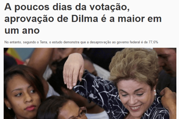 Tribuna1.Com divulga pesquisa realizada em São Paulo sobre a popularidade da Presidente Dilma Rousseff
