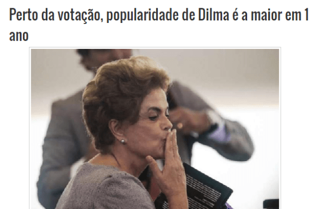Âncora News, divulga pesquisa realizada em São Paulo sobre a popularidade da Presidente Dilma Rousseff