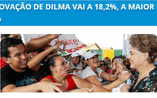 Blog De Liberato Pintor divulga pesquisa realizada em São Paulo sobre a popularidade da Presidente Dilma Rousseff