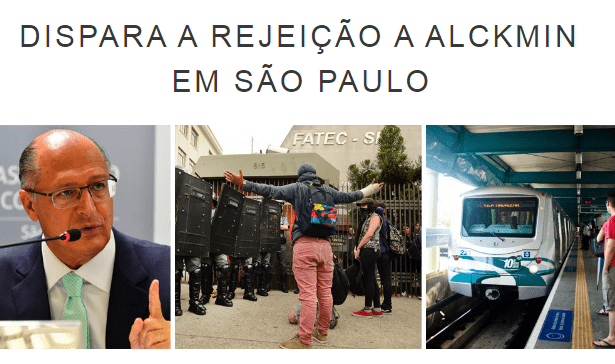 Blog Política Em Debate divulga pesquisa sobre a popularidade do Governador Geraldo Alckmin