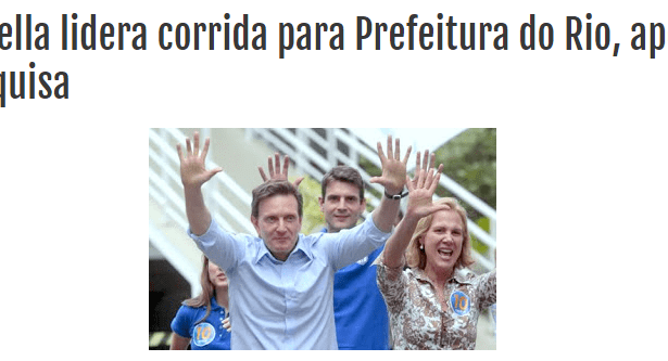 Blog Rio Das Ostras Jornal divulga pesquisa sobre a disputa eleitoral para o Município do Rio de Janeiro