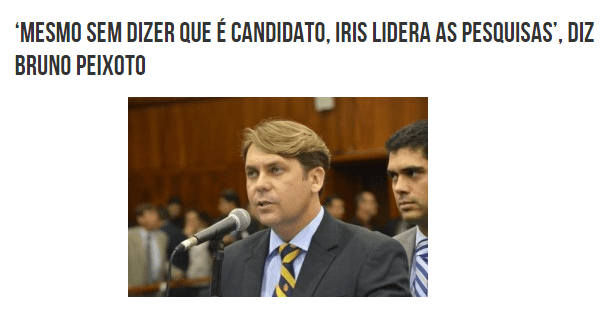 Pauta Goiás, divulga avaliação do Deputado Estadual, Bruno Peixoto sobre a pesquisa eleitoral para Prefeitura de Goiânia