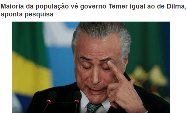 Site AVA TRADE divulga pesquisa sobre o Presidente Michel Temer e a Ex-Presidente Dilma Rousseff