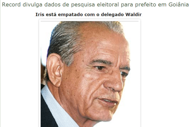 Blog Do Hércules Dias divulga pesquisa sobre a disputa Eleitoral pela Prefeitura de Goiânia