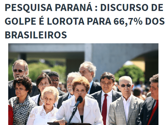 Blog Ornan Serapião divulga pesquisa sobre a Ex-Presidente Dilma Rousseff