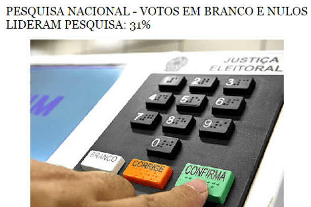 Blog Do Pessoa, divulga pesquisa sobre o voto dos Brasileiros nas próximas Eleições Municipais