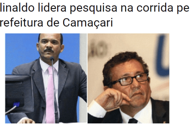 Direto Da Cidade, divulga pesquisa sobre a disputa eleitoral à Prefeitura de Camaçari/ BA