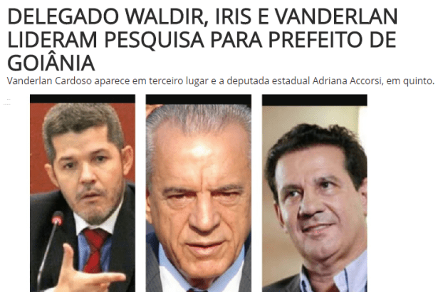 Oloares Ferreira divulga pesquisa sobre a disputa Eleitoral para a Prefeitura de Goiânia