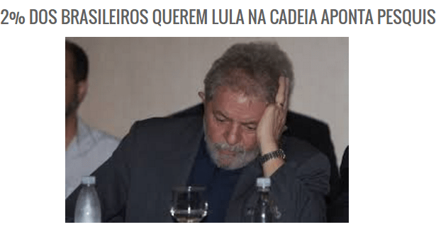 Folha Brasil Notícias, divulga pesquisa sobre o Ex-Presidente Lula