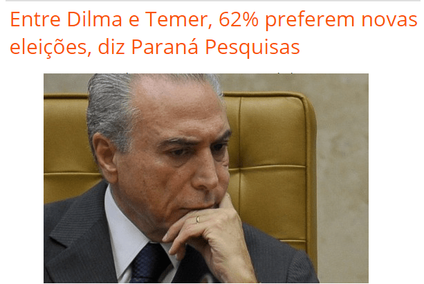 QCNews, divulga pesquisa sobre a opinião dos brasileiros com relação a realização de novas eleições presidenciais