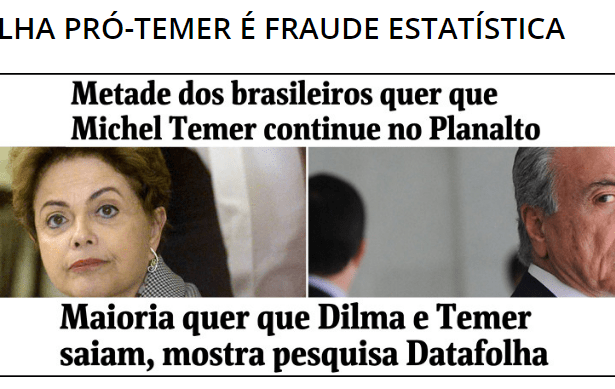 Blog Vale Pensar, comenta pesquisa sobre a opinião dos Brasileiros para novas eleições Presidenciais