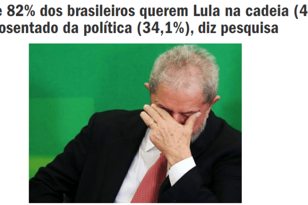 Veja.Com - Blog Felipe Moura Brasil, divulga pesquisa sobre o Ex-Presidente Lula