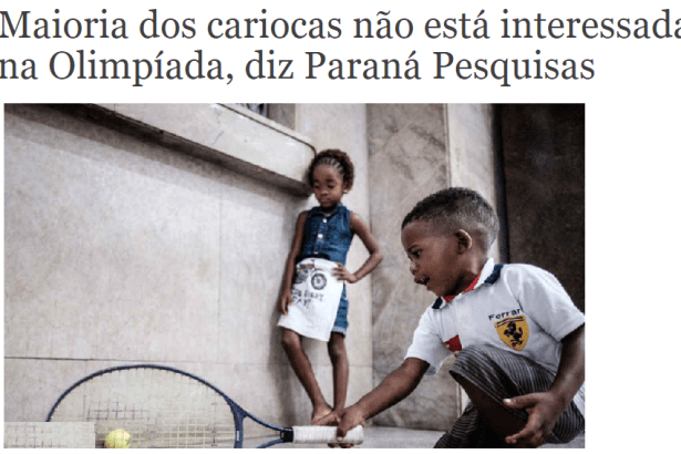 O Financista divulga pesquisa sobre o interesse dos cariocas com os Jogos Olímpicos do Rio