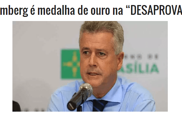 Site Informando E Detonando divulga pesquisa sobre a popularidade do Governador do Distrito Federal, Rodrigo Rollemberg