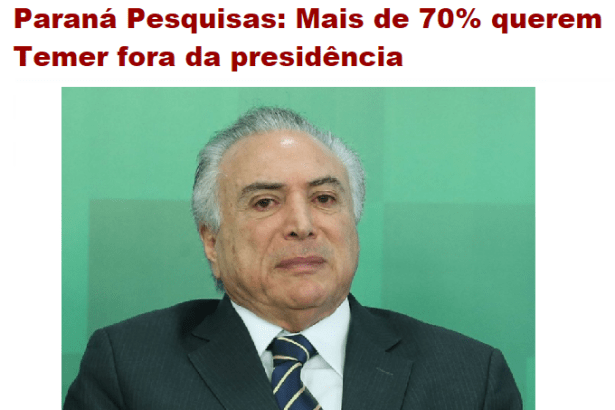 SINTESPE, divulga pesquisa sobre a opinião dos brasileiros com relação a realização de novas eleições presidenciais