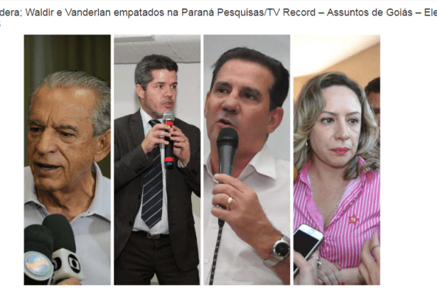 Blog Assuntos De Goiás divulga pesquisa sobre a disputa eleitoral a Prefeitura de Goiânia
