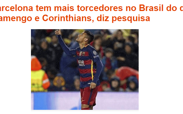 Portal Correio - Esportes, divulga pesquisa sobre os times de futebol do exterior preferido dos Brasileiros