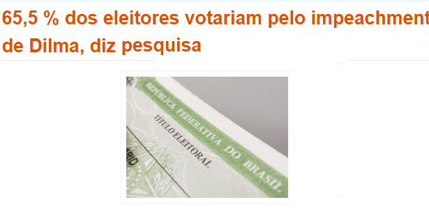Umuarama 24 Horas divulga pesquisa com a opinião dos brasileiros sobre o afastamento da Presidente Dilma Rousseff