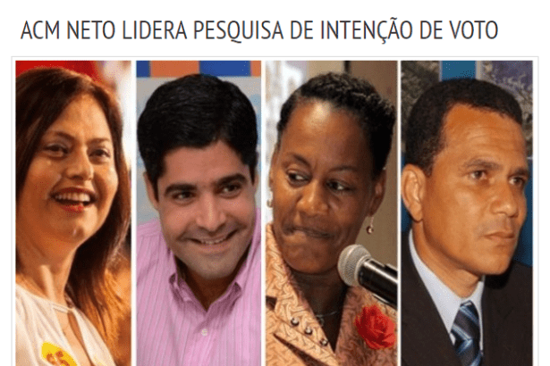 Jornal Folha Do Reconcavo divulga pesquisa sobre a disputa eleitoral a Prefeitura de Salvador