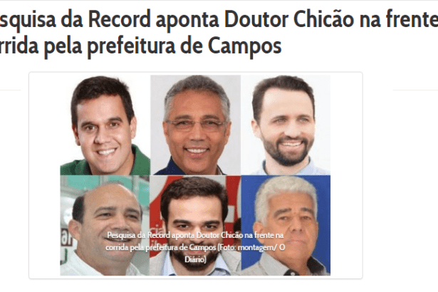 Jornal O Diário RJ divulga pesquisa sobre a disputa eleitoral a Prefeitura de Campos dos Goytacazes